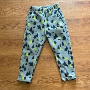 The North Face Kids Gray Fleece Joggers  Tree Print Boys Size 5